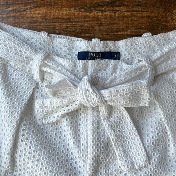 Polo Ralph Lauren white Eyelet shorts - Picture 2 of 6